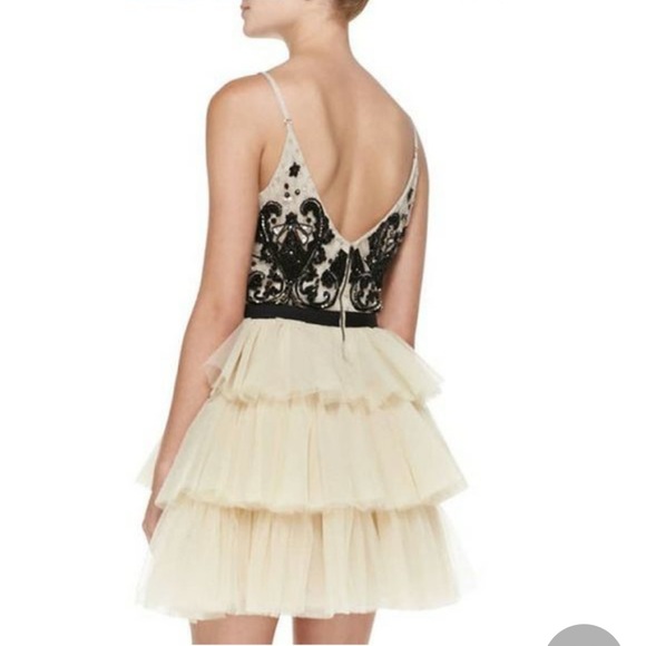 Alice + Olivia Drury Beaded Tulle Ballerina Cocktail Dress - Picture 9 of 11